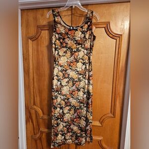 80s 90s Floral Dress Small To Medium